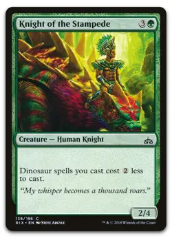 Knight of the Stampede #138 (NM) Rivals of Ixalan RIX Magic MTG - Image 1