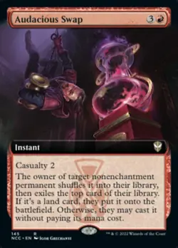 4x Audacious Swap - Extended Art MTG - Commander: Streets of New Capenna - NM-Mi - Image 1