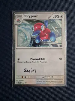 Pokemon TCG Porygon 2 SVP138 Black Star Promo- Cosmos Holo NM Swirl - Image 1