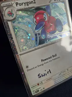 Pokemon TCG Porygon 2 SVP138 Black Star Promo- Cosmos Holo NM Swirl - Image 2