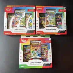 Pokemon TCG First Partner Illustration Collec 2x Box Series 2, 1x box series 1 - Image 1