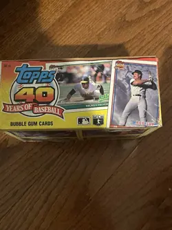 1991 Topps “40 Years Of Baseball” Wax Box 36 Factory Sealed Packs - Image 2