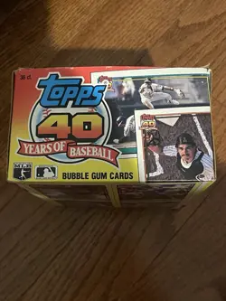 1991 Topps “40 Years Of Baseball” Wax Box 36 Factory Sealed Packs - Image 3