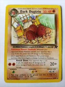 Pokemon Card TCG Vintage Dark Dugtrio Team Rocket Non Holo Rare 23/82 - Image 1