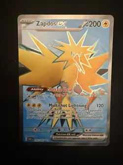 Pokemon Card Zapdos ex 192/165 Ultra Rare Scarlet & Violet 151 Near Mint - Image 1