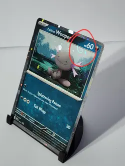 Pokemon Paldean Wooper SVP 041 - Black Star Cosmo Holo Rare - HD SWIRL ERROR #2 - Image 1