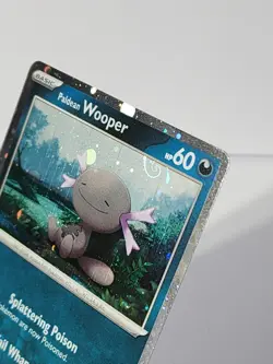 Pokemon Paldean Wooper SVP 041 - Black Star Cosmo Holo Rare - HD SWIRL ERROR #2 - Image 2