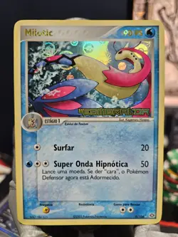 PORTUGESE: Pokemon TCG Milotic EX Emerald Reversr Holo Rare Stamp Card 8/106 LP - Image 1
