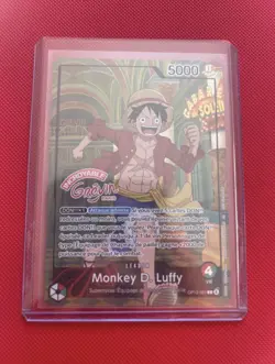 Monkey D Luffy Op13-001 X Musee Grevin One Piece Card French Exclusive Promo - Image 2