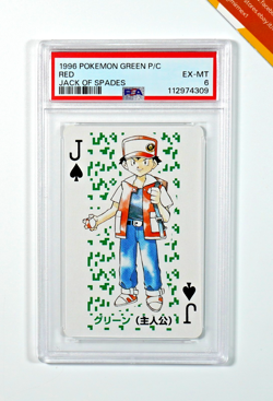 Pokemon PSA 6 Red Jack Of Spades Green P/C 1996 Japanese - Image 1