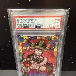 MONKEY D. LUFFY 110 PROMO ONE PIECE DAY 25 PSA 9 MINT 2025 PCC JAP - Image 2