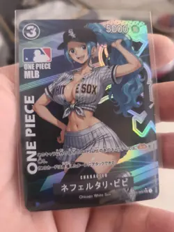 One Piece CCG Vivi Baseball Waifu Karte In Top Zustand Team Chicago White Sox - Image 1