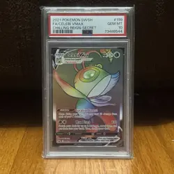2021 POKEMON SWORD & SHIELD CHILLING REIGN SECRET FULL ART/CELEBI VMAX PSA 10 - Image 1