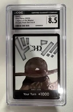 One Piece CCG Don!! Legacy of the Master Double Pack Set Vol.8 CGC 8.5 Card - Image 1