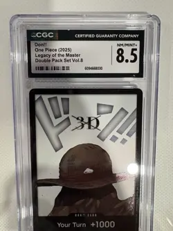 One Piece CCG Don!! Legacy of the Master Double Pack Set Vol.8 CGC 8.5 Card - Image 4