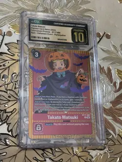 CGC Pristine 10 Digimon Card Game Takato Matsuki Halloween 2024 BT17-080 - Image 1