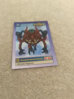 1999 Ultimate Digimon Animated Series Holo MegaKabuterimon U8 of 8 Trading Card - Image 2