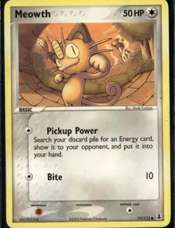 Meowth Common Delta Species 77/113 Colorless Pokemon Card - Image 1