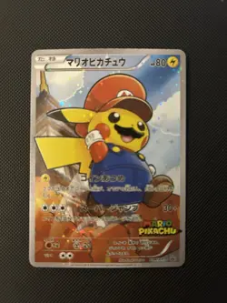 Pikachu Mario Pokemon Card Display Art Card - Image 1