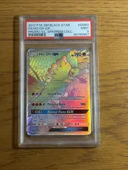 Ho-oh GX PSA 9 SM80 Black Star Promo HOLO Rare Pokemon Card Nm Sun & Moon - Image 2