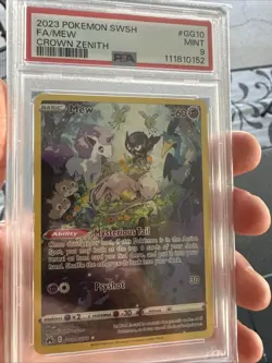Mew Crown Zenith: Galarian Gallery Holo Rare Card GG10/GG70 PSA 9 - Image 1
