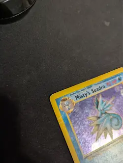 Pokemon TCG Gym Heroes Misty's Seadra PRERELEASE Holo Card DMG - Image 3