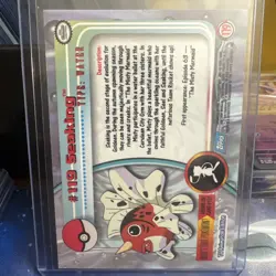 #119 Seaking Foil Topps TV Animation Series 3 Pokemon Card 2000 - Image 4