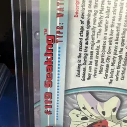 #119 Seaking Foil Topps TV Animation Series 3 Pokemon Card 2000 - Image 5