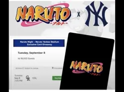 Naruto X Yankees TCG Promotional Card (1x) - Bandai - PRESALE - Image 1