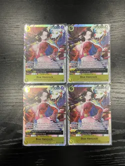 Full Playset 4x Boa Hancock OP14-112 SR One Piece THE AZURE SEA'S SEVEN ENGLISH - Image 1