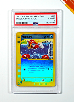 Pokemon PSA 6 Magikarp #118 Reverse Foil Expedition 2002 English - Image 1