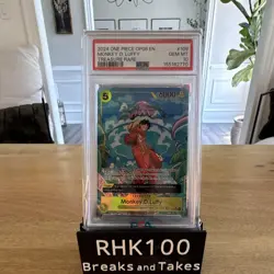 Bandai One Piece CCG Monkey D. Luffy OP08-109 Treasure Rare Foil PSA 10 - Image 1