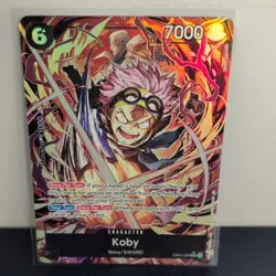Bandai One Piece Card Game Koby EB04-044 SR Alt Art Holo EN 7000 - Image 1