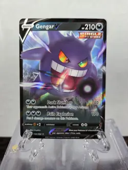 Gengar V 156/264 Holo V Rare Fusion Strike Pokemon Near Mint - Image 1