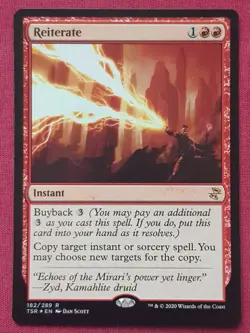 Magic The Gathering TIME SPIRAL REMASTERED TSR FOIL REITERATE red card MTG - Image 1
