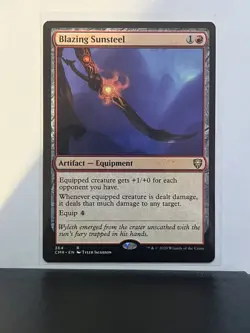 Blazing Sunsteel #364 Rare Artifact Commander Legends CMR - Image 1