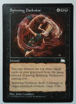 Spinning Darkness *Common* Magic MtG x1 Weatherlight MP - Image 1