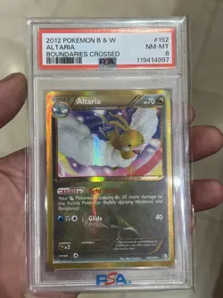 PSA 8 NM-MT Pokemon Altaria 152/149 Boundaries Crossed Gold Secret Rare Holo - Image 1