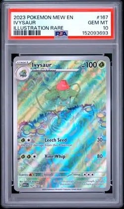 Pokemon 151 Ivysaur Illustration Rare #167 PSA 10 - Image 1