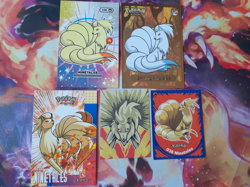 Ninetales Fan Art Bundle of 5 Cards + Stickers NOT Official Pokemon PL-NM - Image 1