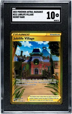 2022 POKEMON ASTRAL RADIANCE JUBILIFE VILLAGE #212 FULL ART SGC 10 GEM MINT - Image 1