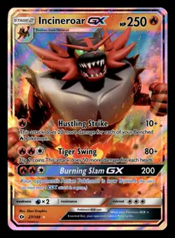 Incineroar GX 27/149 Ultra Rare Holo SM Base Set Pokemon Card - Image 2