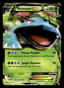 Venusaur EX 1/146 Ultra Rare Holo XY Base Set Pokemon Card - Image 2