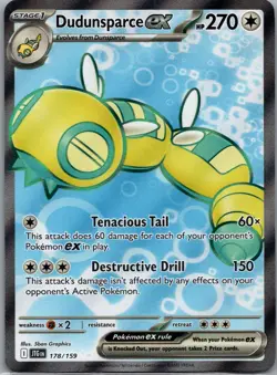 Dudunsparce ex 178/159 Ultra Rare Journey Together Pokemon Holo Near Mint - Image 1