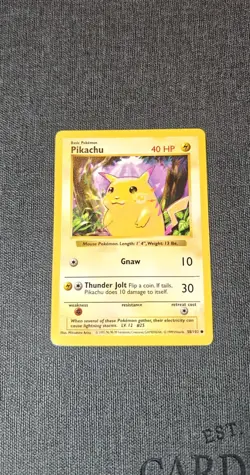 Pokemon Pikachu 058/102 Base Set (Shadowless) Regular TCG - Image 2