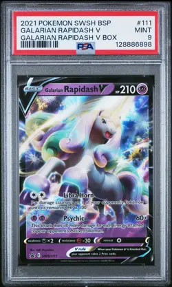POKEMON PROMO #111 GALARIAN RAPIDASH V GALARIAN RAPIDASH V PSA 9 LOW POP - Image 1