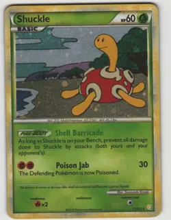 Shuckle Holo Rare HeartGold & SoulSilver 11/123 Near Mint Pokemon - Image 1