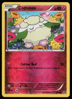 Cottonee 55/98 Common Ancient Origins Pokemon Reverse Holo Lightly Played - Image 1
