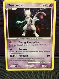 Pokemon TCG Mewtwo HOLO BLEED Majestic Dawn 9/100 LP - Image 2