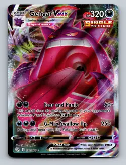 Pokemon TCG Gengar VMAX Holo Ultra Rare SWSH08: Fusion Strike 157/264 - Image 1